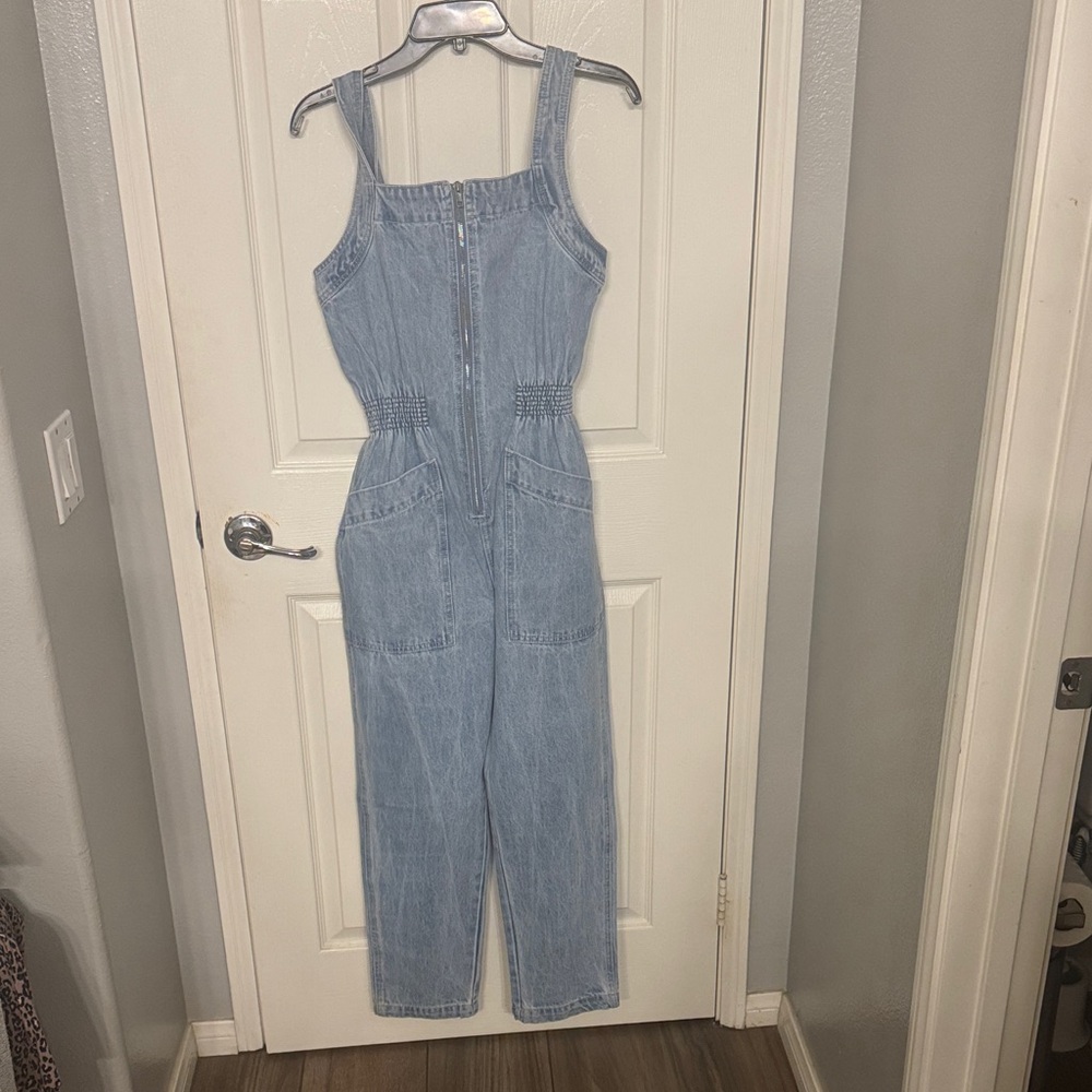 Women's Casual Blue Denim Overalls